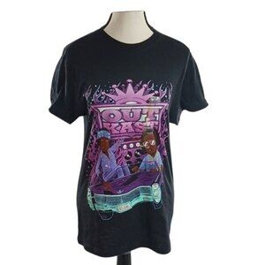OutKast T Shirt Black Graphic Print Y2K Short Sleeve Womens Size Small